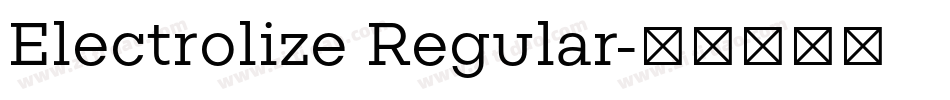 Electrolize Regular字体转换